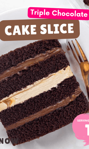 Triple chocolate slice