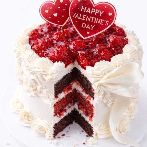 Valentine Strawberry jam Cake