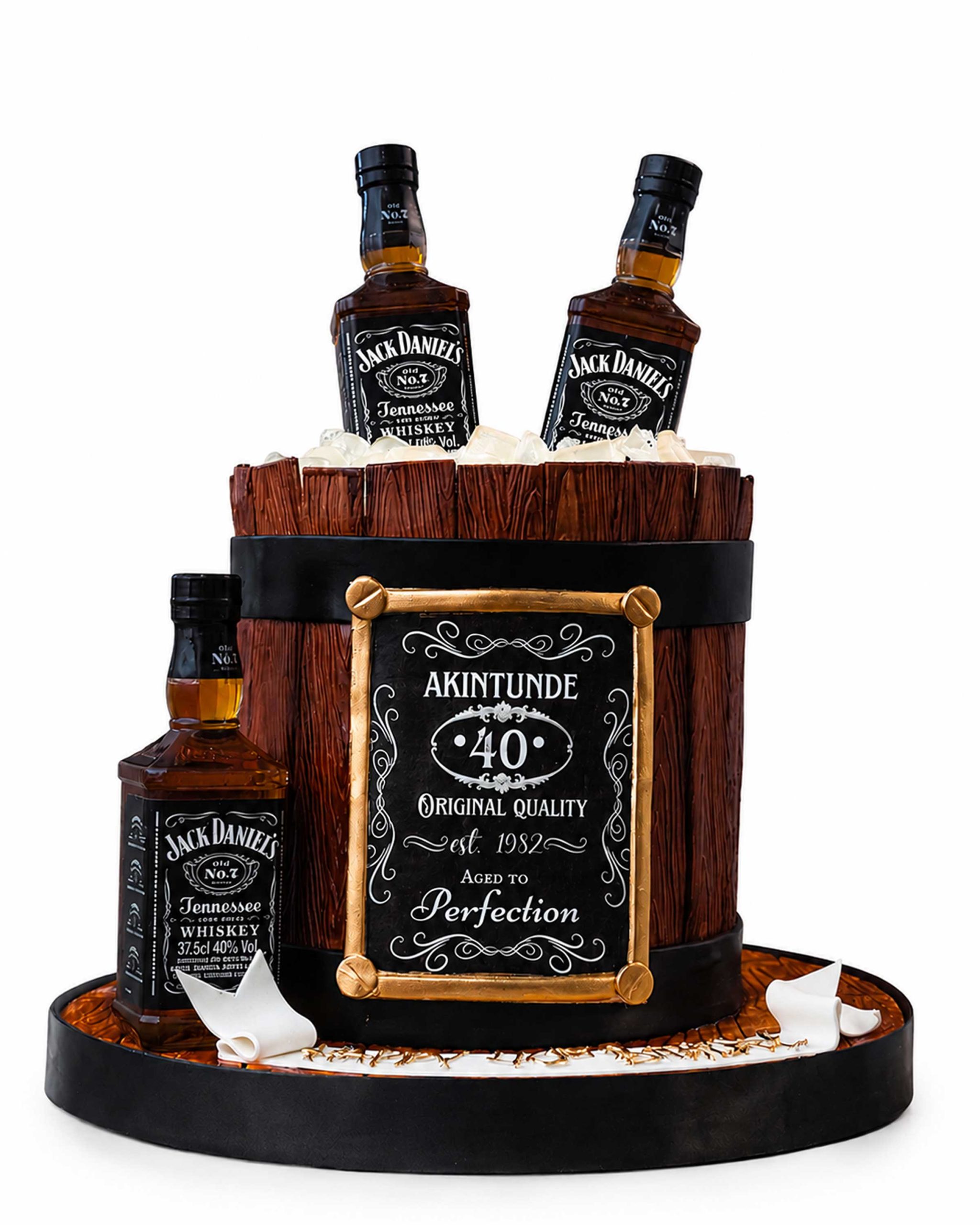 Whiskey Barrel Birthday Cake