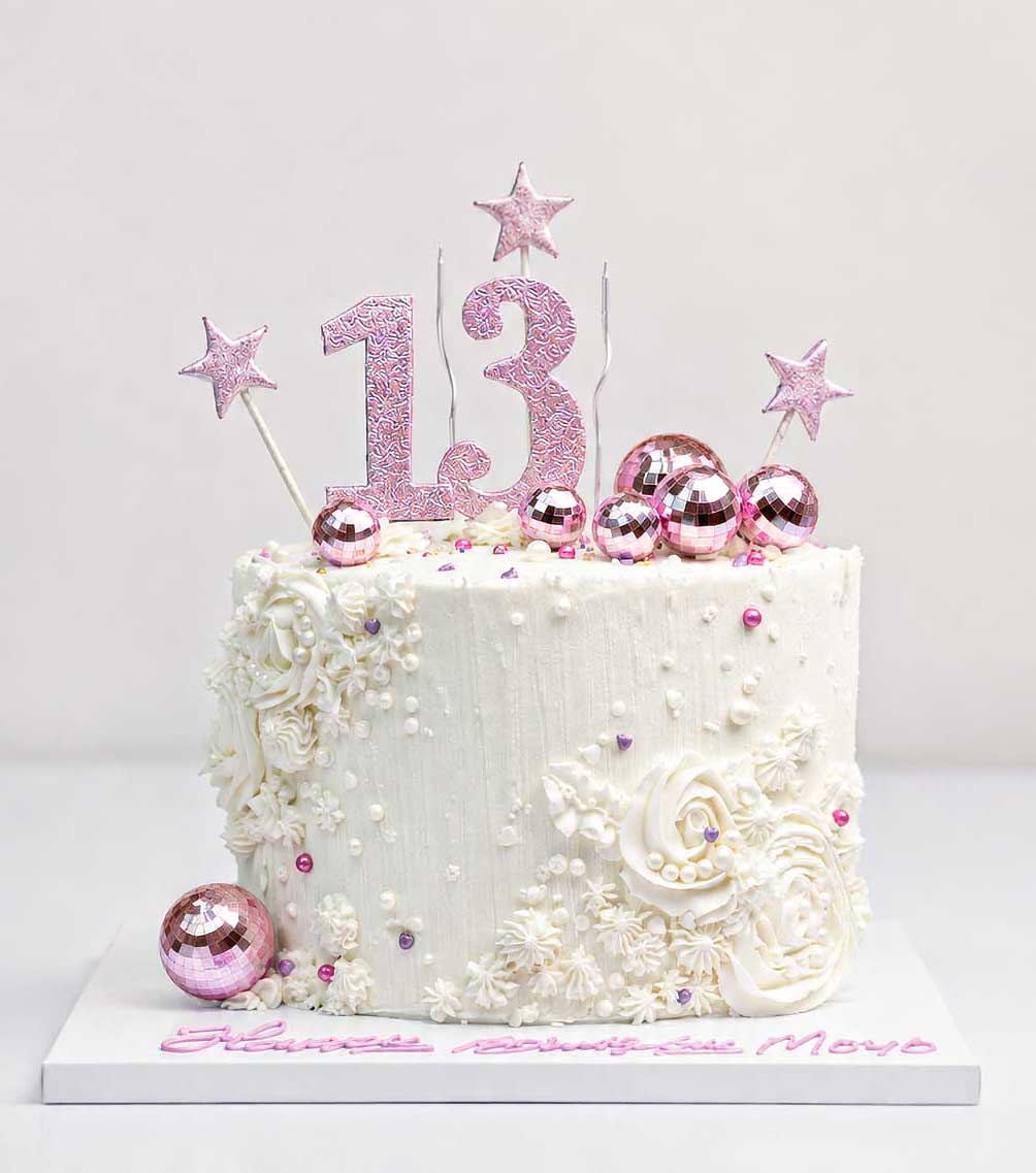 Disco-ball Buttercream Cake