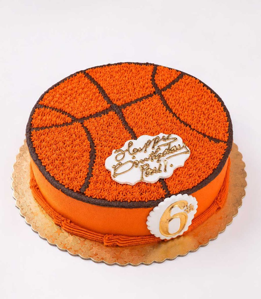 Basketball Buttercream Cake